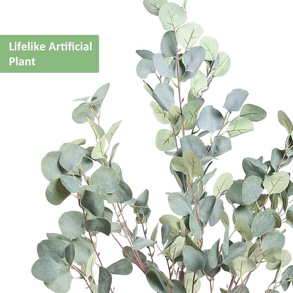 4FT Tall Faux Eucalyptus Tree, Artificial Plants with Realistic Trunk and Lifelike Leaves for Home Office Decor 4FT Fake Eucalyptus Tree for Home House Office Décor