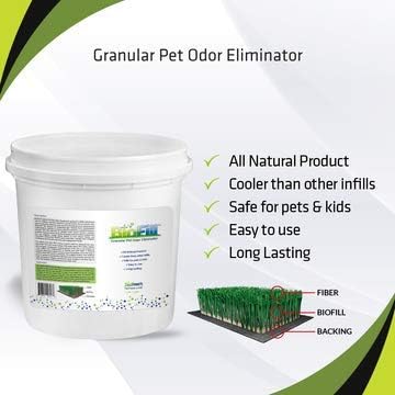 BioTurf Granular Turf Infill – Yard Odor Eliminator for Artificial Grass & Dog Runs – Natural Turf Deodorizer for Pet Urine & Feces Neutralizer – Safe for Kids & Pets – 5 Gallon Pail