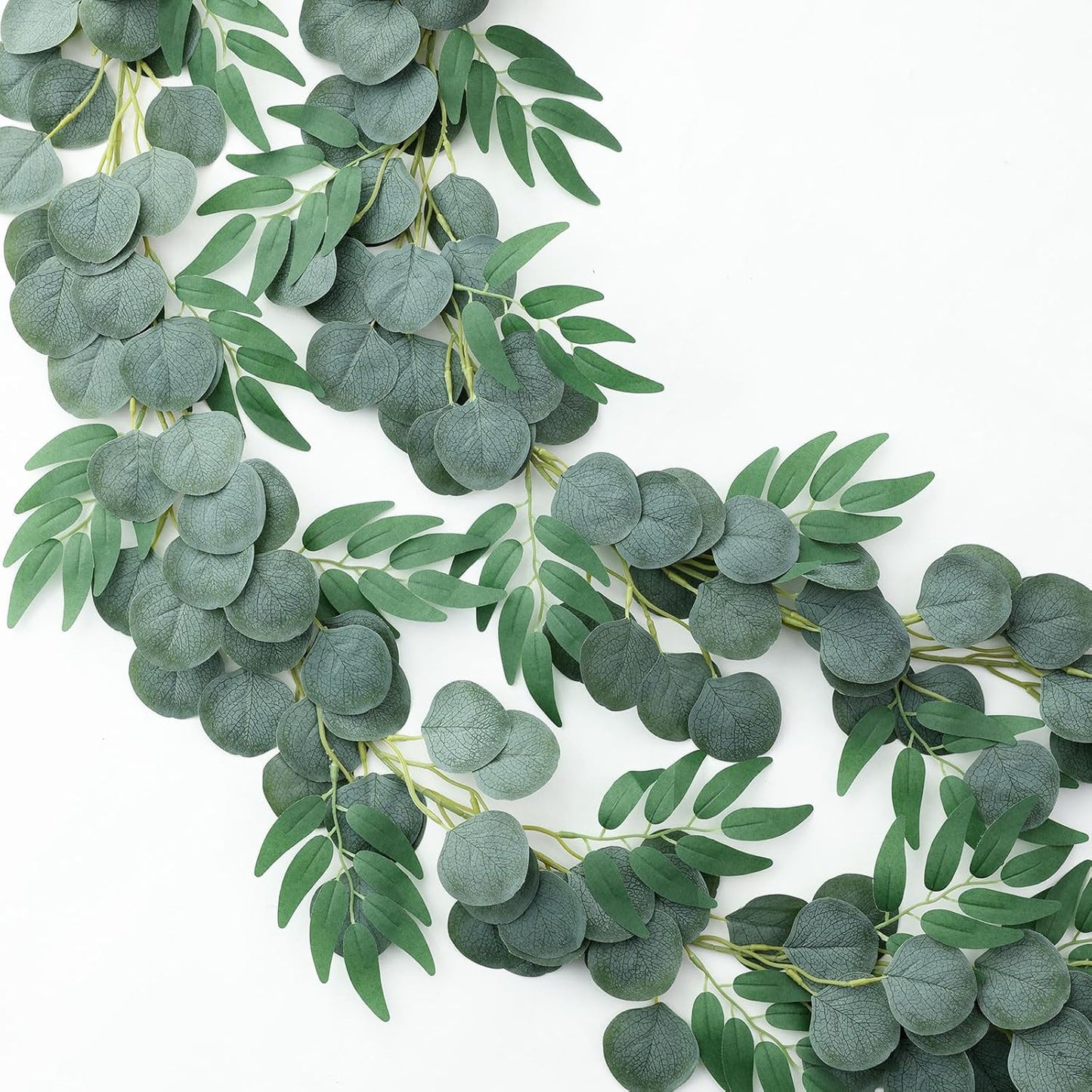 2 Strands Artificial Vines Ivy Garland 79" Fake Vine with Silk Green Leaves Faux Hanging Plants Greenery Decoration for Outdoors Party Wedding Indoor Mantle Bedroom Home Decor (Ivy)