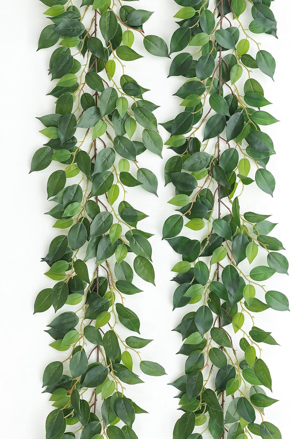 2 Strands Artificial Vines Ivy Garland 79" Fake Vine with Silk Green Leaves Faux Hanging Plants Greenery Decoration for Outdoors Party Wedding Indoor Mantle Bedroom Home Decor (Ivy)
