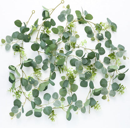 2 Strands Artificial Vines Ivy Garland 79" Fake Vine with Silk Green Leaves Faux Hanging Plants Greenery Decoration for Outdoors Party Wedding Indoor Mantle Bedroom Home Decor (Ivy)