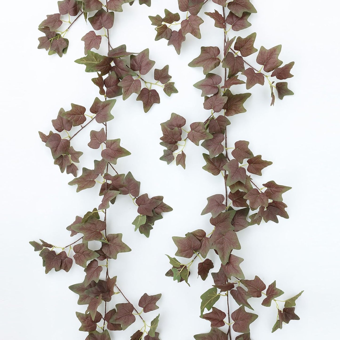 2 Strands Artificial Vines Ivy Garland 79" Fake Vine with Silk Green Leaves Faux Hanging Plants Greenery Decoration for Outdoors Party Wedding Indoor Mantle Bedroom Home Decor (Ivy)