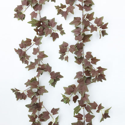 2 Strands Artificial Vines Ivy Garland 79" Fake Vine with Silk Green Leaves Faux Hanging Plants Greenery Decoration for Outdoors Party Wedding Indoor Mantle Bedroom Home Decor (Ivy)