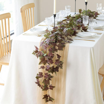 2 Strands Artificial Vines Ivy Garland 79" Fake Vine with Silk Green Leaves Faux Hanging Plants Greenery Decoration for Outdoors Party Wedding Indoor Mantle Bedroom Home Decor (Ivy)