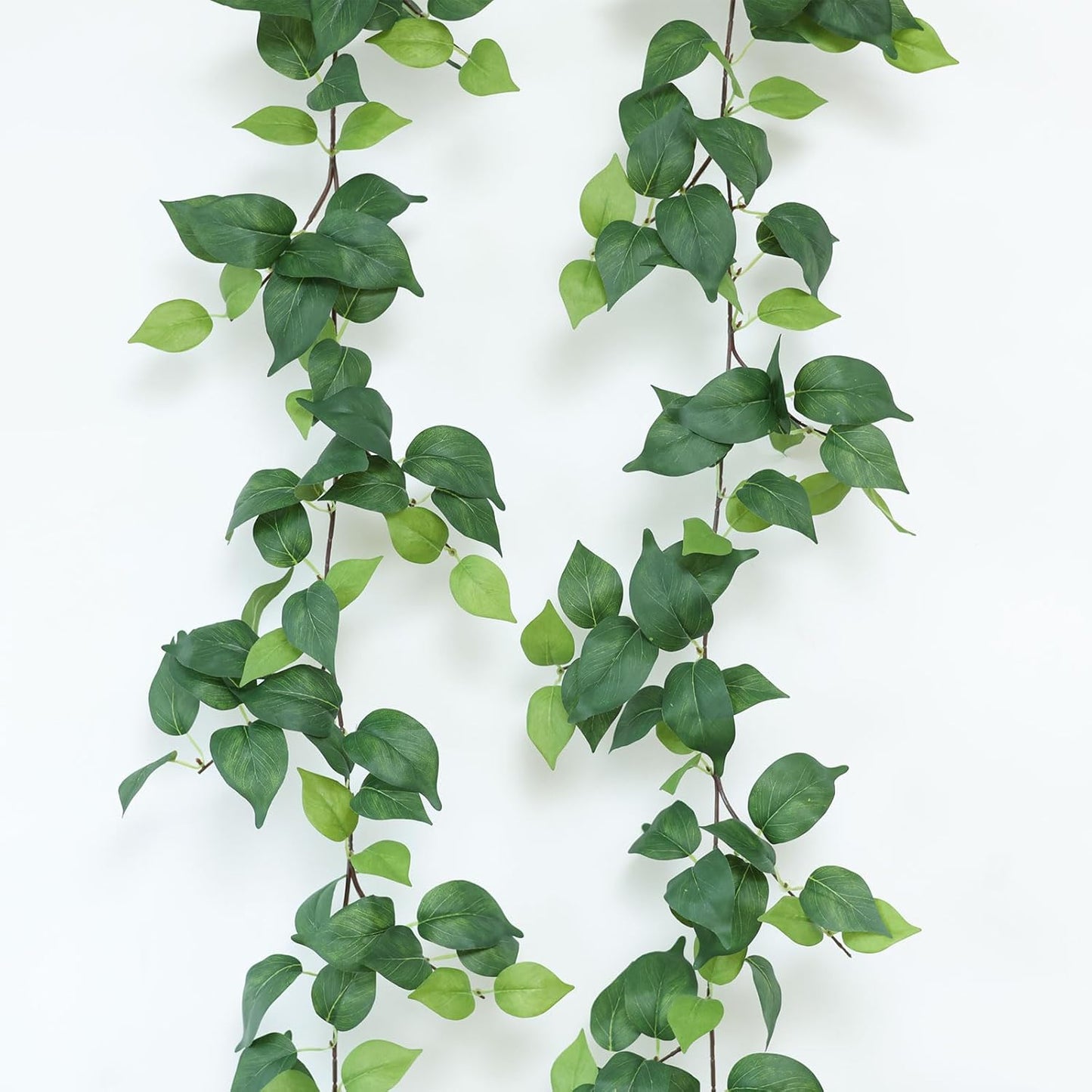 2 Strands Artificial Vines Ivy Garland 79" Fake Vine with Silk Green Leaves Faux Hanging Plants Greenery Decoration for Outdoors Party Wedding Indoor Mantle Bedroom Home Decor (Ivy)