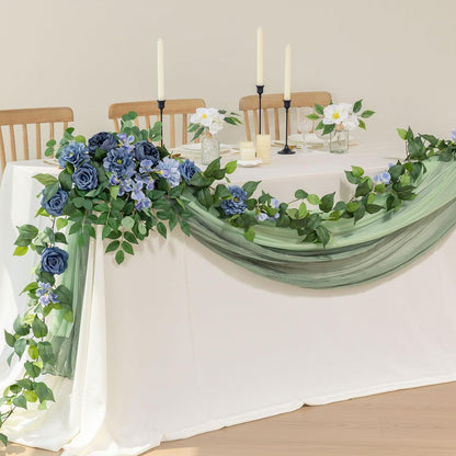 2 Strands Artificial Vines Ivy Garland 79" Fake Vine with Silk Green Leaves Faux Hanging Plants Greenery Decoration for Outdoors Party Wedding Indoor Mantle Bedroom Home Decor (Ivy)