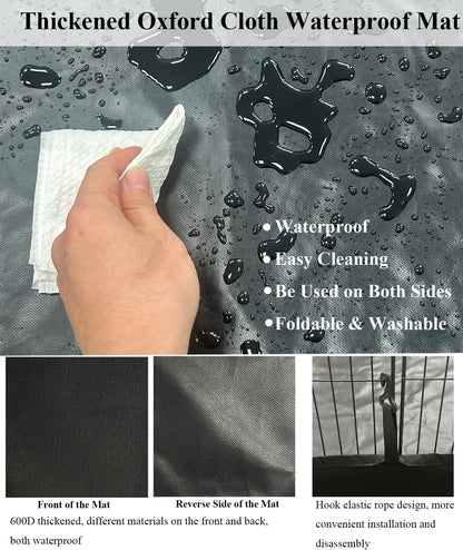16pcs Small Animal Playpen with Door, Waterproof Mat