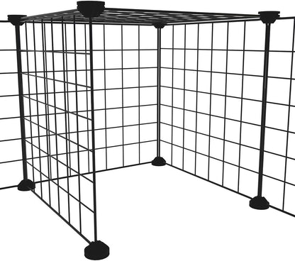 16pcs Small Animal Playpen with Door, Waterproof Mat
