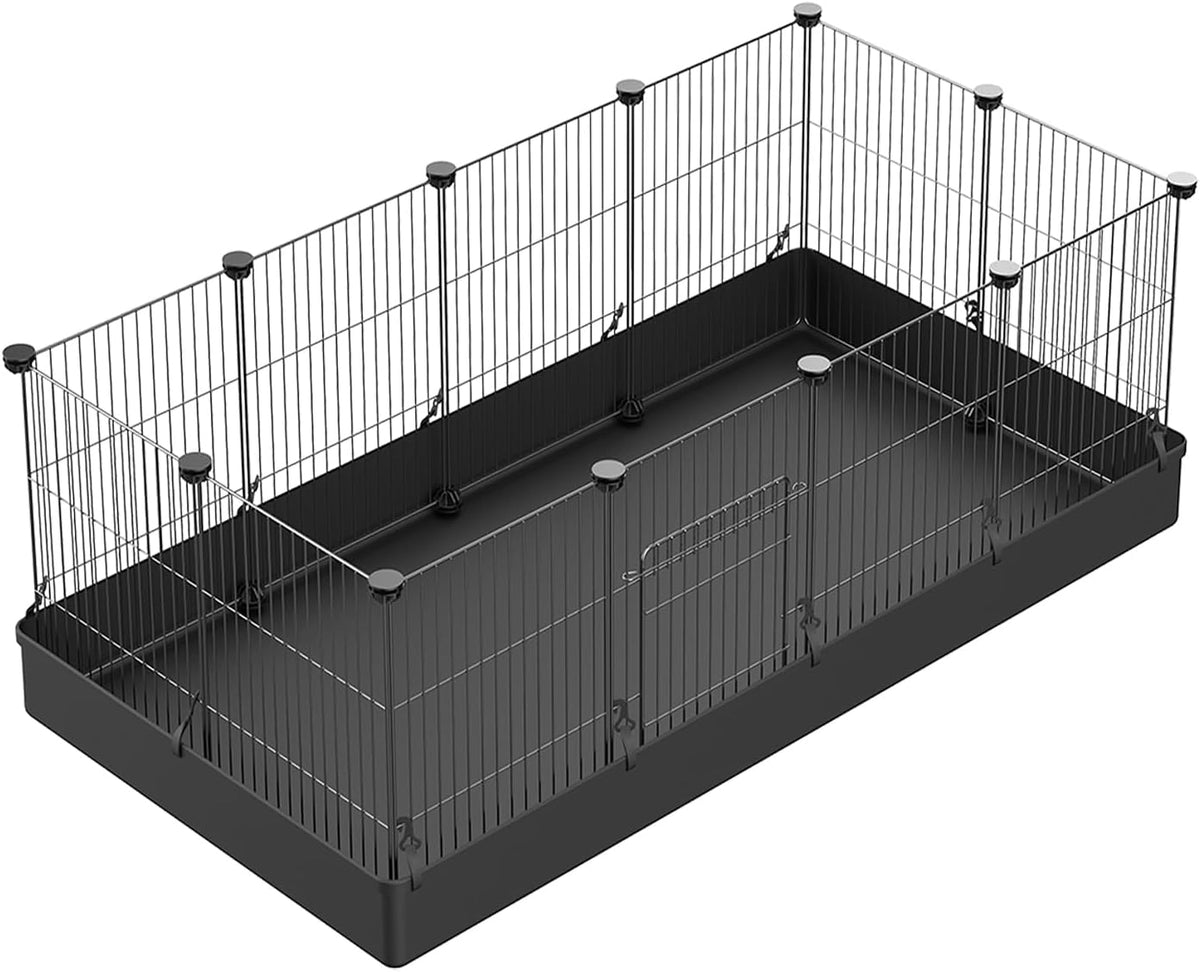 16pcs Small Animal Playpen with Door, Waterproof Mat