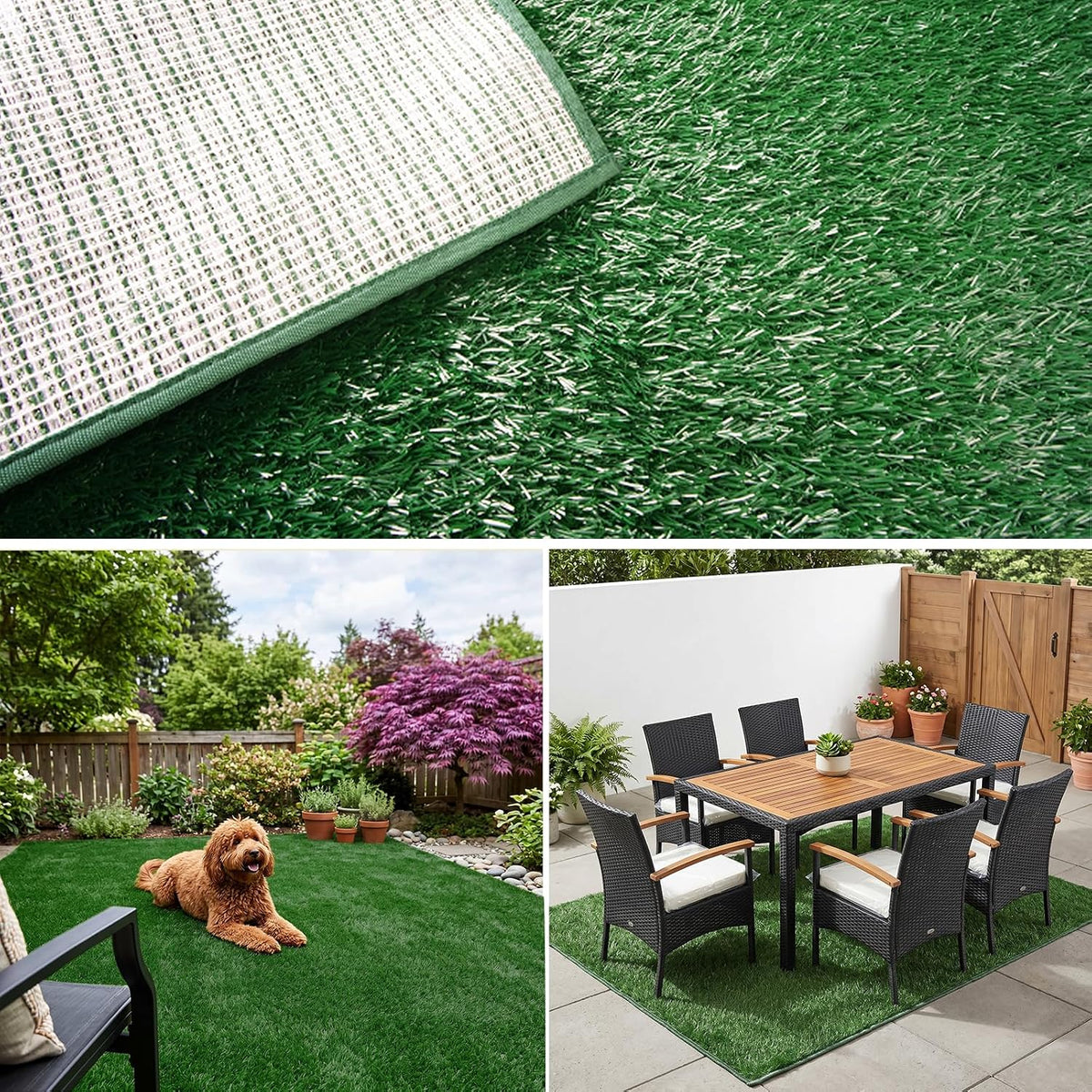 6x4FT Dog Pee Grass, Artificial Grass Mat with Drainage Holes