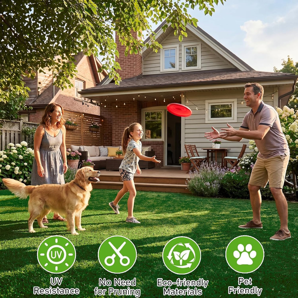 6x4FT Dog Pee Grass, Artificial Grass Mat with Drainage Holes