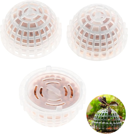 3PCS Aquarium Moss Ball Holder with Filter Stone for Fish Tank