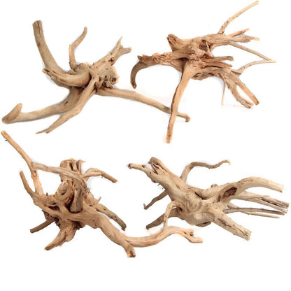 Driftwood Branches Reptiles Aquarium Decoration Assorted Size,(6-10 inch in Length),4 Pieces