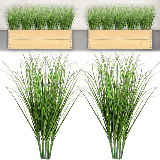 10 PCS Artificial Plants Onion Grass, Faux Shrubs Wheat Grass Greenery Stems Onion Grass-Greenery Faux Greenery Stems for Home Decor, Fake Tall Grass-Plant for House Home Indoor Outdoor Office Room