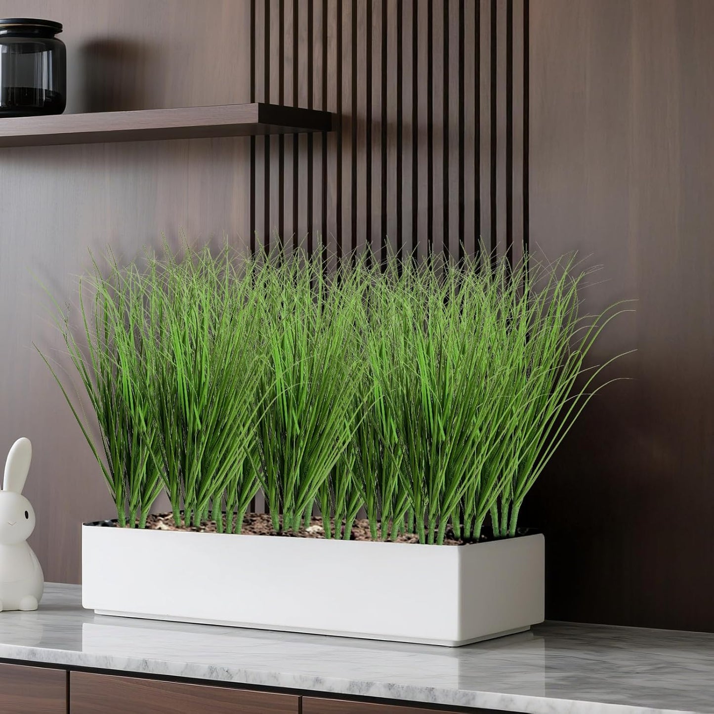 10 PCS Artificial Plants Onion Grass, Faux Shrubs Wheat Grass Greenery Stems Onion Grass-Greenery Faux Greenery Stems for Home Decor, Fake Tall Grass-Plant for House Home Indoor Outdoor Office Room