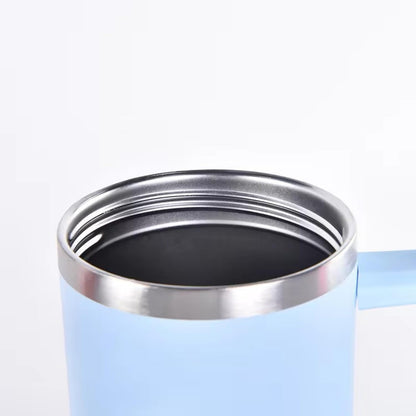 40oz Insulated Travel Mug Tumbler With Handle and Straw,Stainless Steel Double Wall Vacuum Cup Keep Drink Cold and Hot (Yellow)