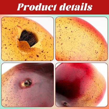7.5inch Artificial Fake Red Apple Decoration Simulation Large Apple Fruit Model Party Festivals Christmas Ornaments for Home Kitchen Table
