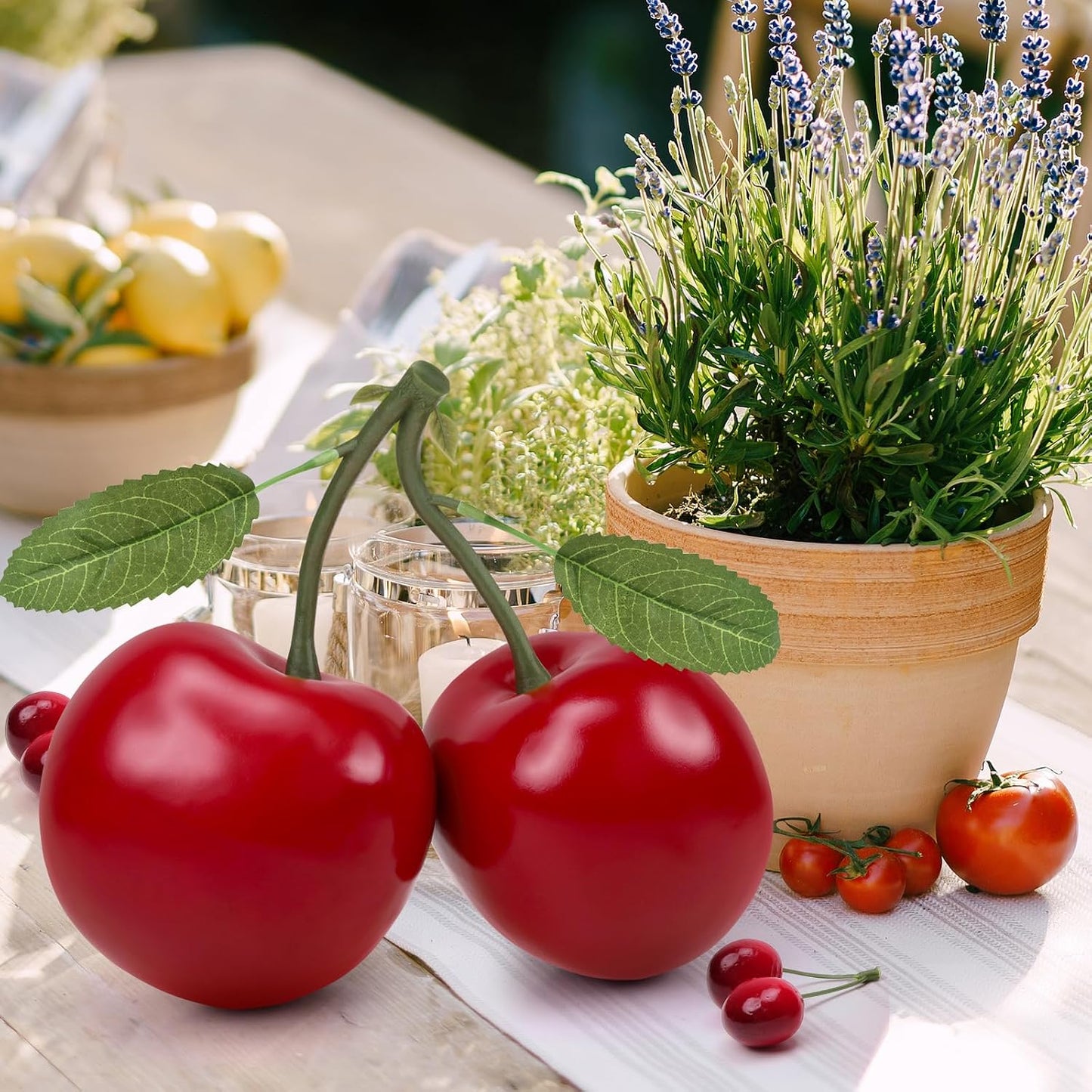 7.5inch Artificial Fake Red Apple Decoration Simulation Large Apple Fruit Model Party Festivals Christmas Ornaments for Home Kitchen Table