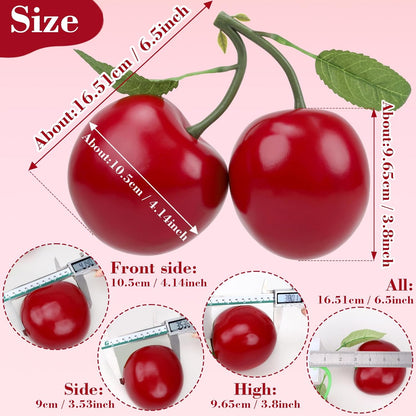 7.5inch Artificial Fake Red Apple Decoration Simulation Large Apple Fruit Model Party Festivals Christmas Ornaments for Home Kitchen Table