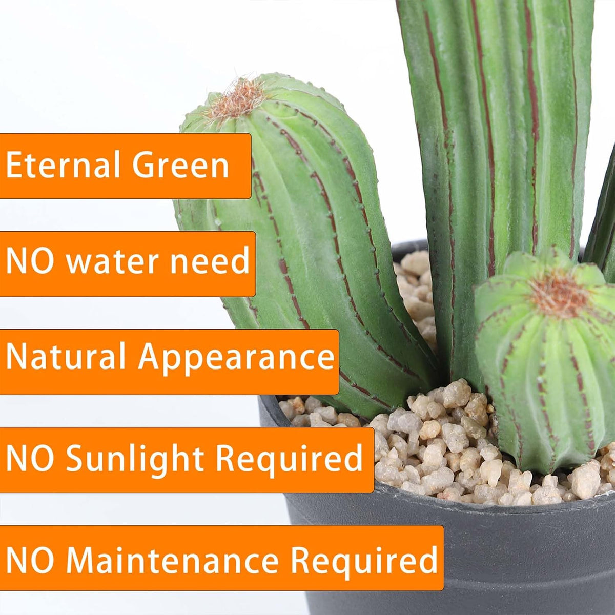 Artificial Cactus Fake Cacti 16" Faux Potted Cactus Plants for Home Store Office Decoration
