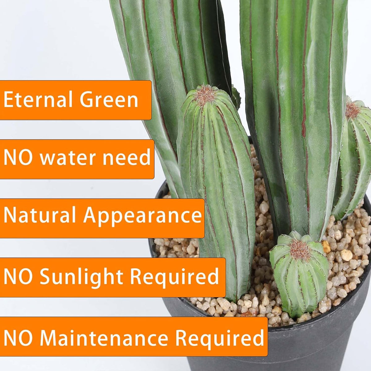 Artificial Cactus Fake Cacti 16" Faux Potted Cactus Plants for Home Store Office Decoration