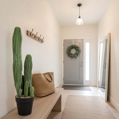Artificial Cactus Fake Cacti 16" Faux Potted Cactus Plants for Home Store Office Decoration