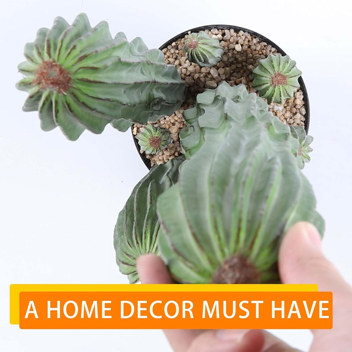 Artificial Cactus Fake Cacti 16" Faux Potted Cactus Plants for Home Store Office Decoration