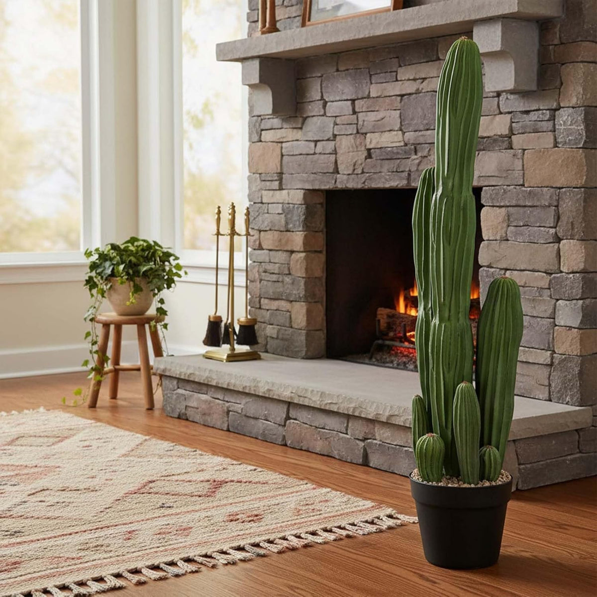 Artificial Cactus Fake Cacti 16" Faux Potted Cactus Plants for Home Store Office Decoration