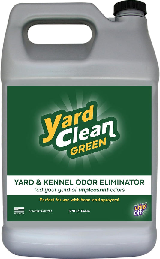 Yard Clean Green Yard and Kennel Odor Eliminator | Cat & Dog Odor Eliminator | Earth Friendly (1 Gallon)