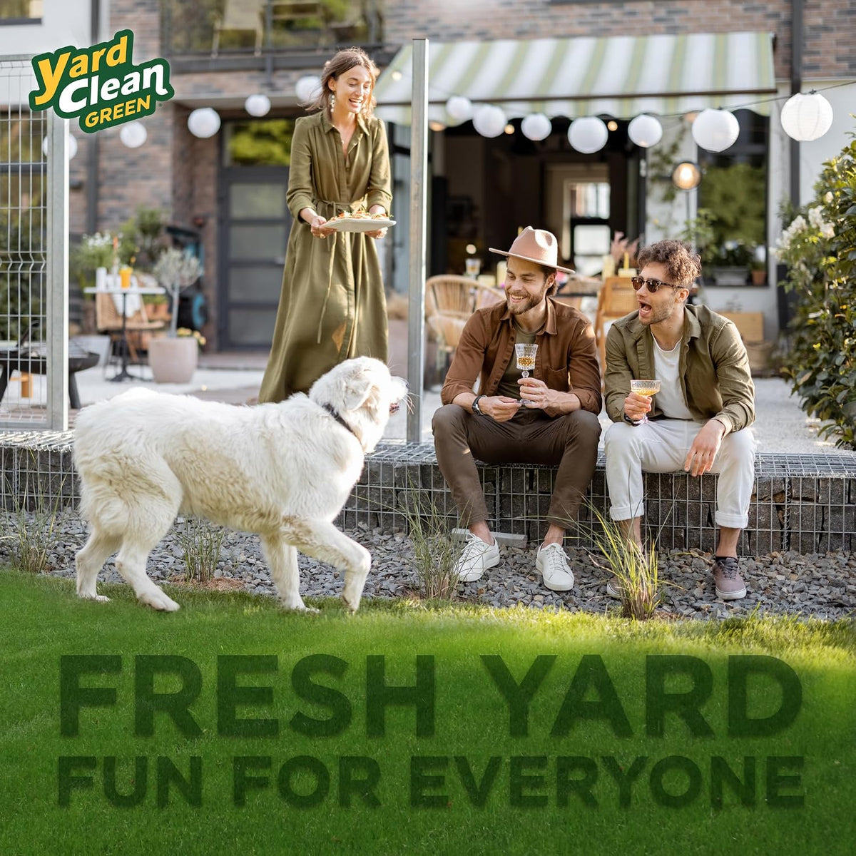 Yard Clean Green Yard and Kennel Odor Eliminator | Cat & Dog Odor Eliminator | Earth Friendly (1 Gallon)