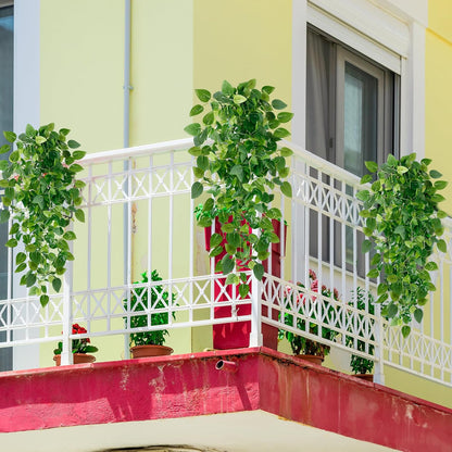Fake Hanging Plants 4 Pcs Artificial Hanging Plants Fake Ivy Vine Faux Pothos Vines Artificial Ivy Leaves Greenery Plant for Room Patio Home Indoor Outdoor Shelf Wall Garden Decor(No Baskets)