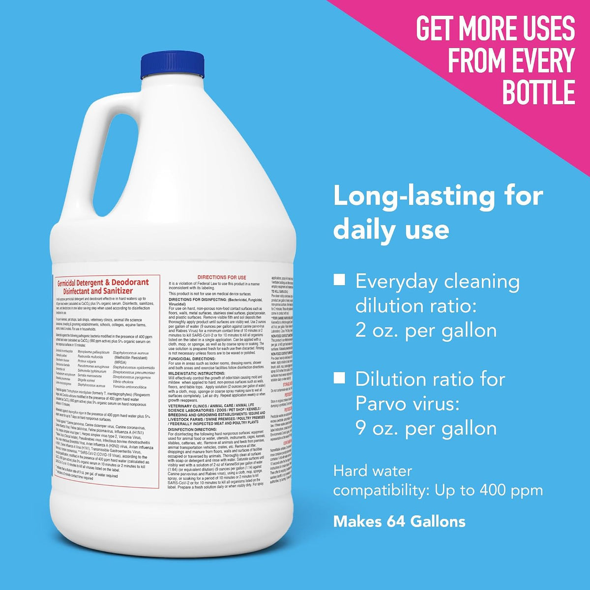 KennelSol Disinfectant & Cleaner for Kennels, 1 Gallon, 1 ct
