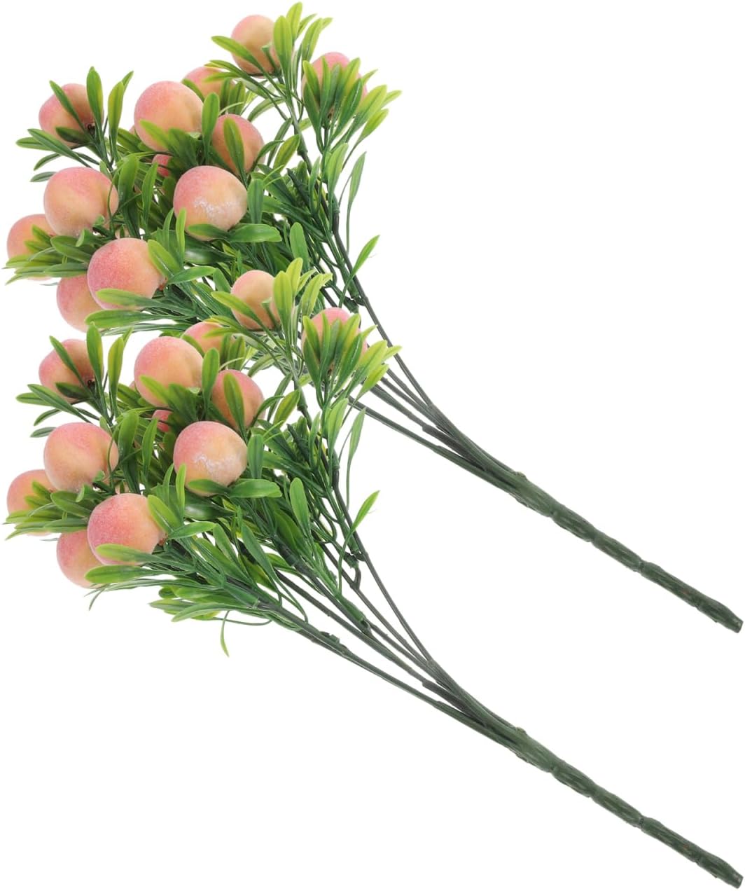 Artificial Peach Branches 2 pcs Fake Fruit Branches for Vase Filling Home Decor DIY Crafts Wreaths Weddings Parties Spring Centerpieces 12.79 X 3.93 X 3.93 in