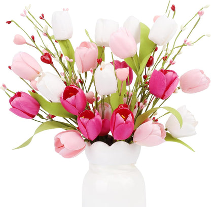 Artificial Tulips Flower Stems for Valentine’s Day Anniversary Decor