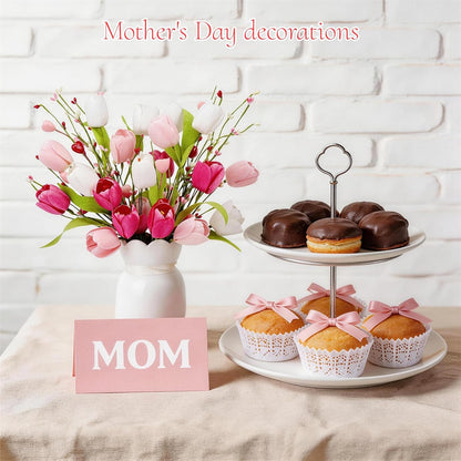 Artificial Tulips Flower Stems for Valentine’s Day Anniversary Decor
