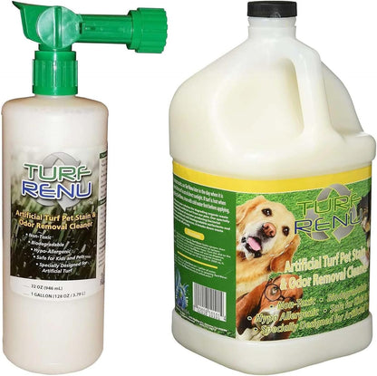 Artificial Turf Pet Stain & Odor Removal Cleaner Refill, 1 Gallon, Enzymatic Artificial Grass Cleaner for Dog Urine, Kennels & Outdoor Surfaces