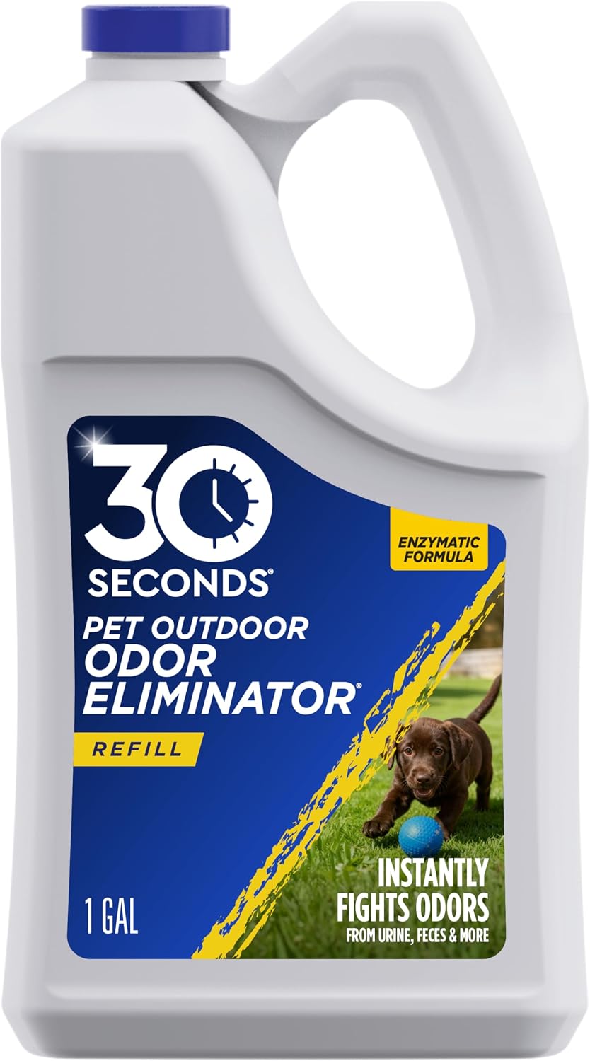 Outdoor Odor Eliminator for Pets, Dogs, For Grass, Turf, Lawns, Kennels & Dog runs, Enzyme Cleaner (1 Gallon Concentrate)