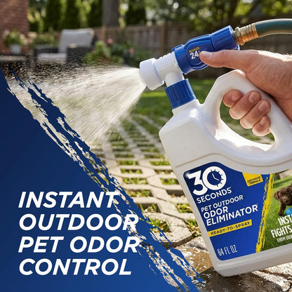 Outdoor Odor Eliminator for Pets, Dogs, For Grass, Turf, Lawns, Kennels & Dog runs, Enzyme Cleaner (1 Gallon Concentrate)