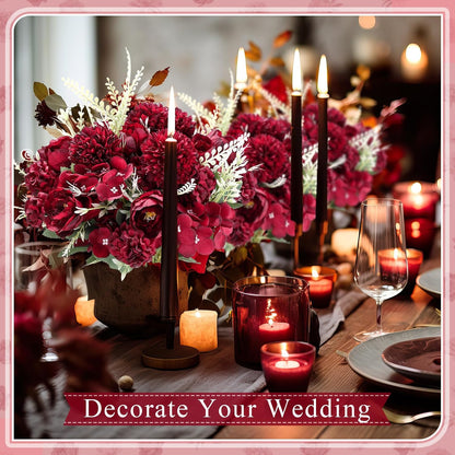 Artificial Peony Hydrangea Flowers Bouquets Realistic Silk Fake Flowers for Wedding Table Centerpieces Home Farmhouse Decor Faux Floral Arrangement for Bridal Party DIY(Gradiente Blue,8 Pcs)