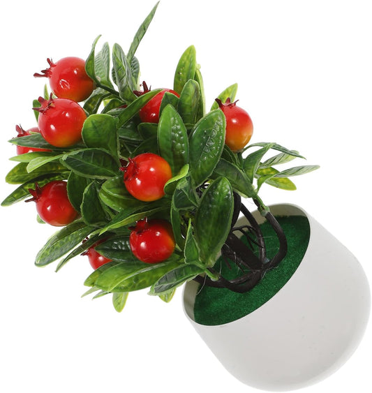 Fake Fruit Tree Artificial Bonsai with Pot Xmas Kitchen Living Room Decor