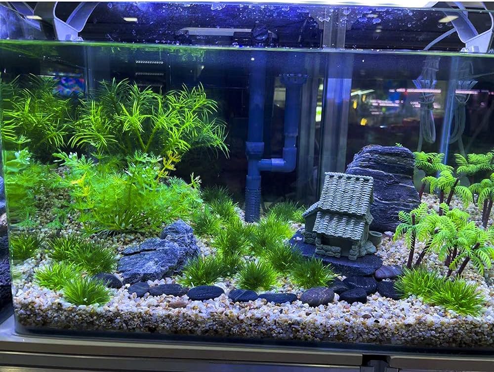 Aquarium Landscape Foreground Grass Seaweed Green Plants for Marine Freshwater Fish Tank Decoration, Pack of 10
