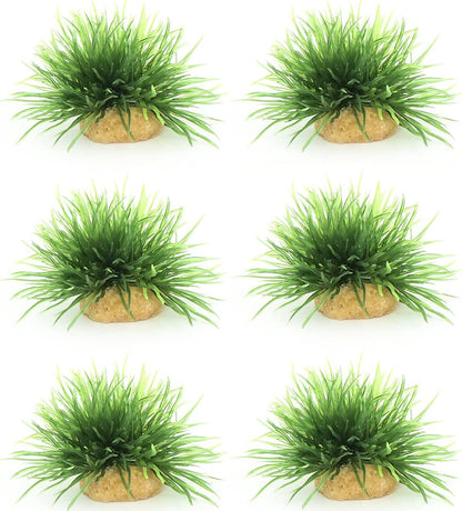 Aquarium Landscape Foreground Grass Seaweed Green Plants for Marine Freshwater Fish Tank Decoration, Pack of 10