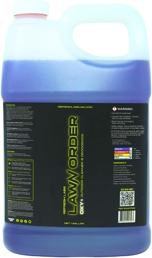 LawN Order Oxi+ Outdoor Cleaner and Deodorizer for Turf, Patios, Concrete and Pet Areas (32 OZ)