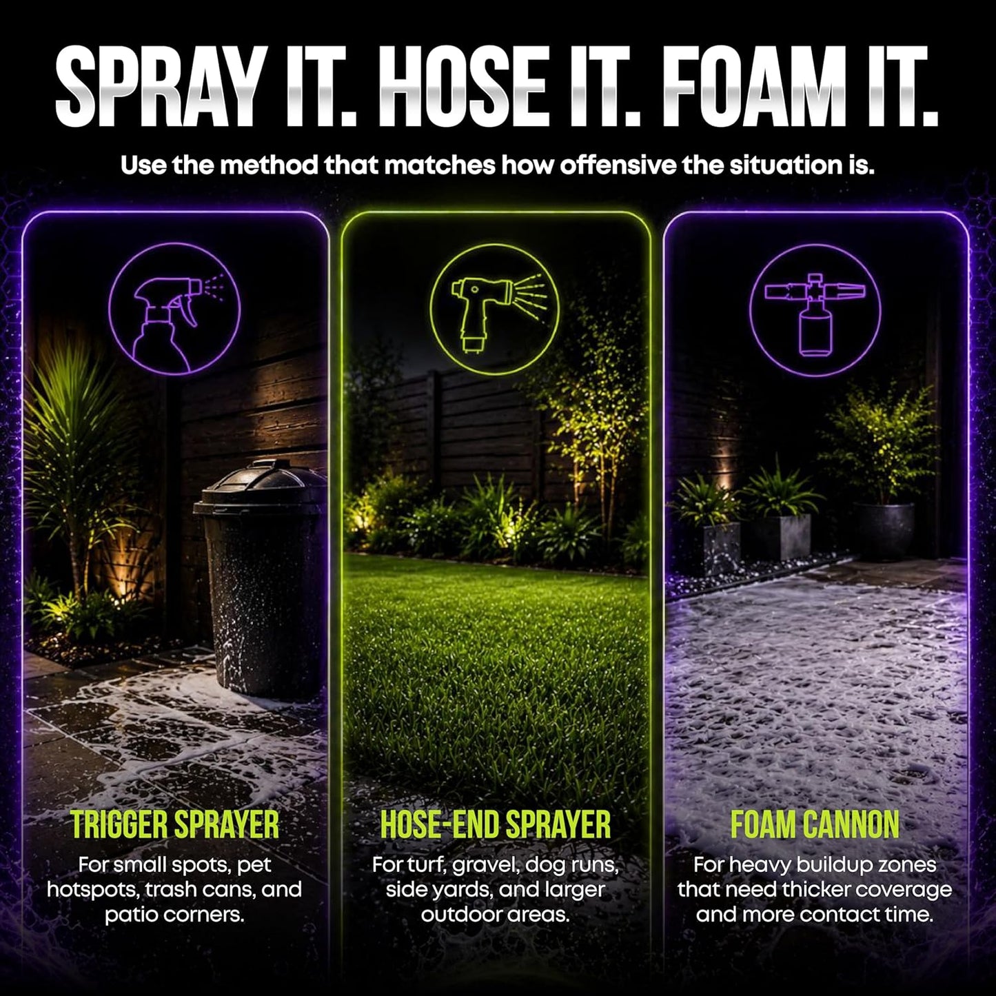 LawN Order Oxi+ Outdoor Cleaner and Deodorizer for Turf, Patios, Concrete and Pet Areas (32 OZ)