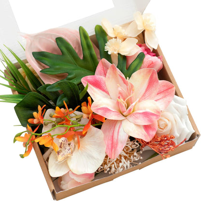 Fake Flowers Box, Sorbet Tropical, Mini Combo