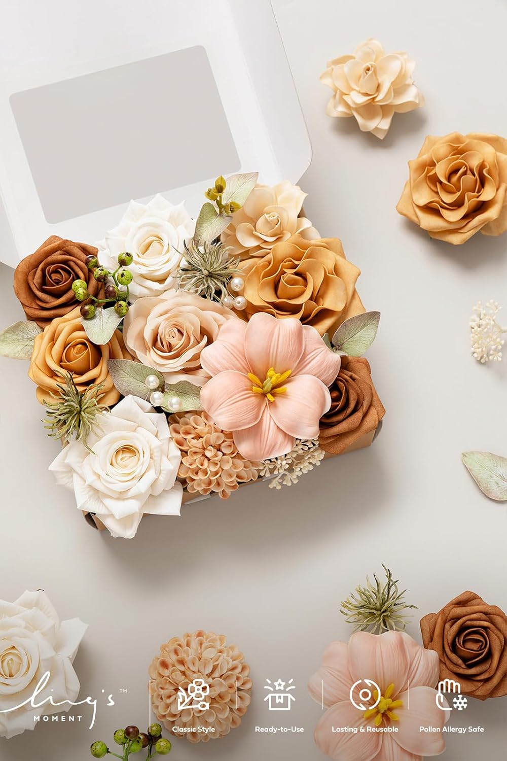 Fake Flowers Box, Sorbet Tropical, Mini Combo