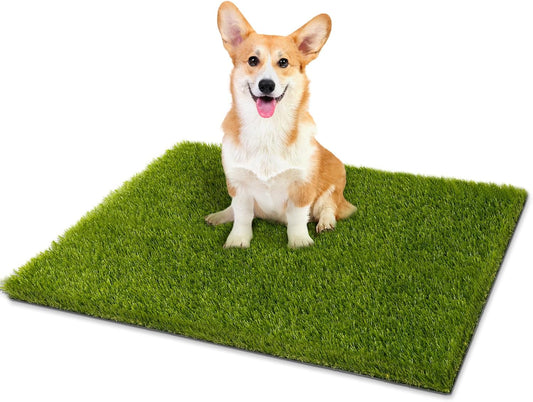 Fake Grass, 30 x 17 Inches Artificial Grass for Dogs, Realistic Turf for Indoor Outdoor Door Mat Balcony Patio Lawn Decoration