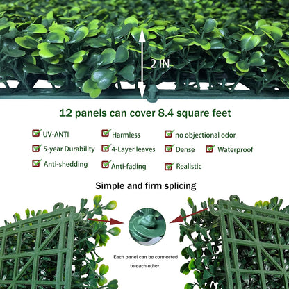 ODTORY Artificial Ivy Privacy Fence Wall Screen: 6FT X 12FT (72 sqft)