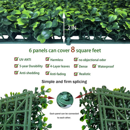 ODTORY Artificial Ivy Privacy Fence Wall Screen: 6FT X 12FT (72 sqft)