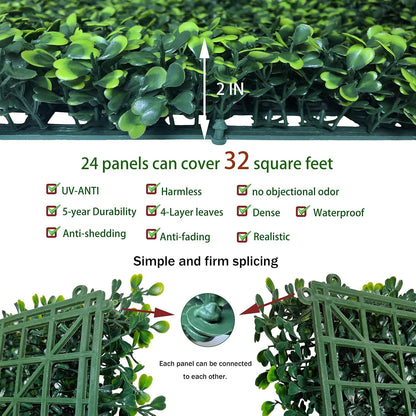 ODTORY Artificial Ivy Privacy Fence Wall Screen: 6FT X 12FT (72 sqft)